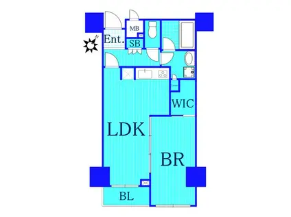 フェニックス新横濱参番館(1LDK/10階)の間取り写真