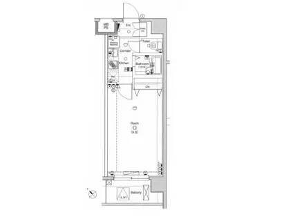 L-FLAT 白山(1K/3階)の間取り写真
