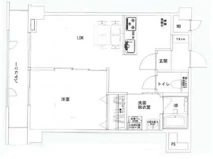 TK青葉台 ティーケー青葉台(1LDK/4階)の間取り写真