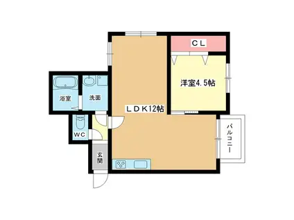 エクシードプラザ豊中(2LDK/2階)の間取り写真