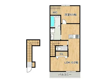 ANNE・STYLE(1LDK/2階)の間取り写真