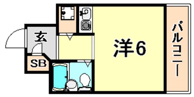 サンコート神戸(ワンルーム/8階)の間取り写真