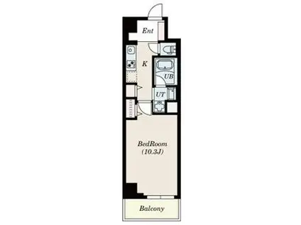 ロイジェント日吉II(1K/6階)の間取り写真