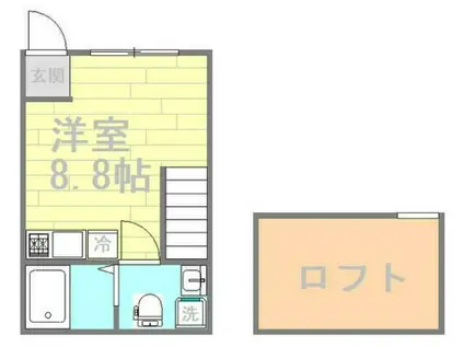 トレスコーマ(ワンルーム/1階)の間取り写真