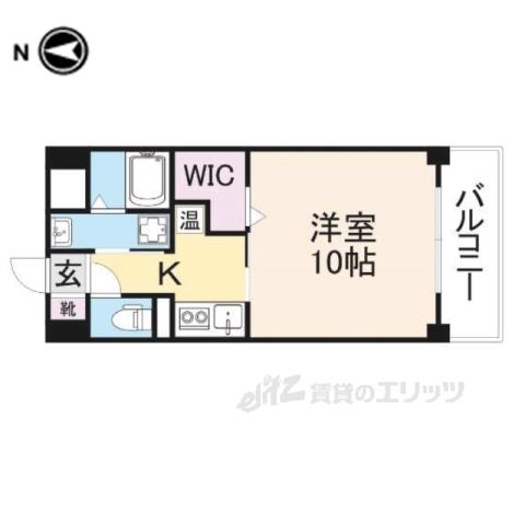 アイリスハイツ8号館(1K/6階)の間取り写真