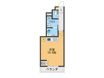 YOURMAISON BLOOM(ワンルーム/1階)の間取り写真