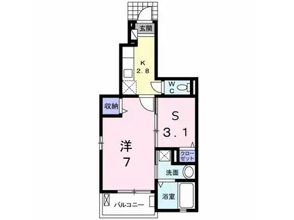 ラ ルーチェ レゴ I(1SK/1階)の間取り写真