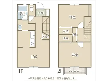 ジョージアンタウン(2LDK/1階)の間取り写真