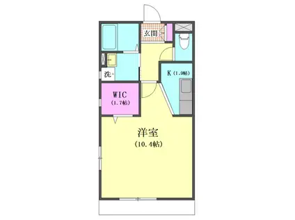 コンフォール東糀谷(1K/1階)の間取り写真