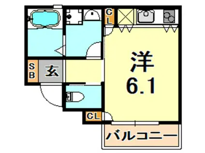 グランメール中原通(ワンルーム/3階)の間取り写真