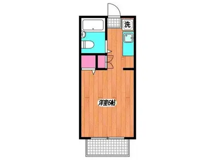 メゾンホープI(ワンルーム/2階)の間取り写真