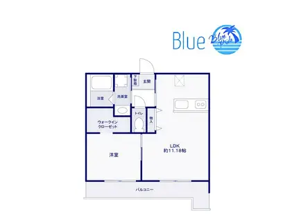 VIOLA TERRACE(1LDK/2階)の間取り写真