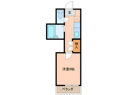 エスポアールIV(1K/2階)の間取り写真