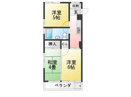 寺田マンション(3K/3階)の間取り写真