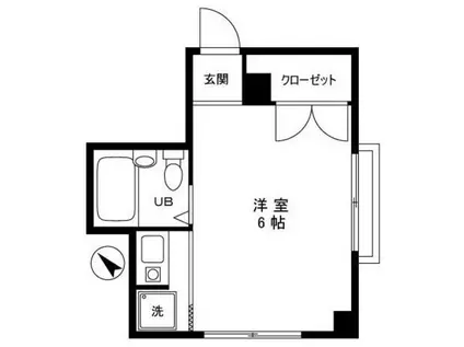 シルフィード(ワンルーム/3階)の間取り写真