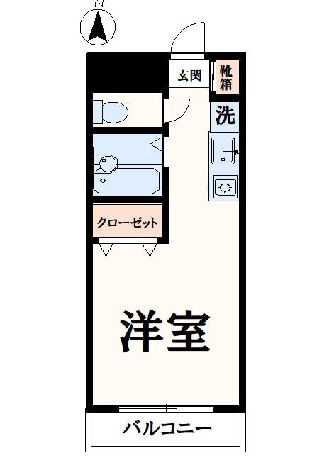 シティハイムおおつか(1K/1階)の間取り写真