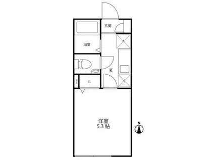 メゾン・ド・アンジュ武蔵関(1K/2階)の間取り写真