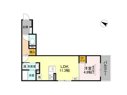 D-ROOM大塚町(1LDK/2階)の間取り写真