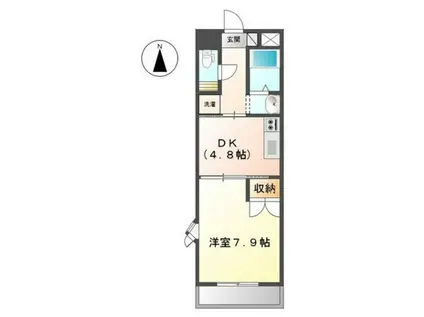 フェアリー西市(1DK/3階)の間取り写真