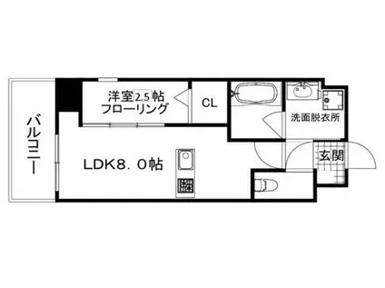 DAISY・CALDO デイジーカルド(1LDK/9階)の間取り写真