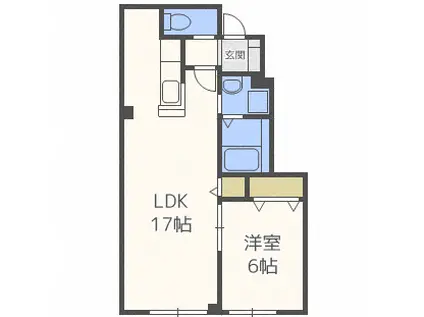 フロンティアノヴァ(1LDK/1階)の間取り写真