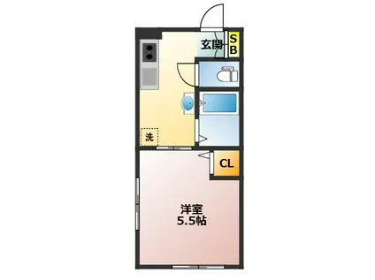 びる・いしだいら(1K/1階)の間取り写真