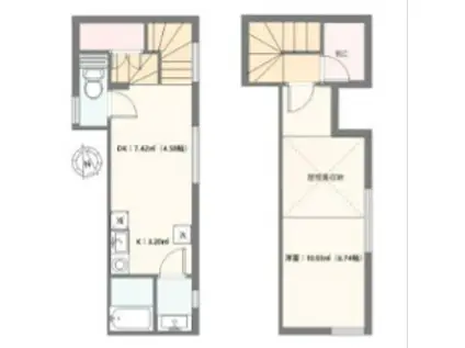 ライブリー学芸大学(1DK/2階)の間取り写真