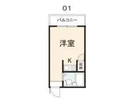 ＪＲ高徳線 昭和町駅(香川) 徒歩4分 5階建 築38年(ワンルーム/1階)の間取り写真