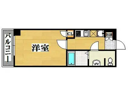 アクアシティ博多(1K/7階)の間取り写真