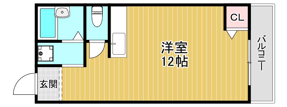 メゾンドセイキ(ワンルーム/4階)の間取り写真