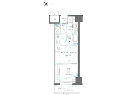 ZOOM高田馬場(1DK/5階)の間取り写真