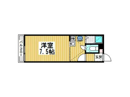 ハウスYOU88(ワンルーム/1階)の間取り写真