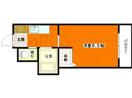 エステート20天満(1K/5階)の間取り写真