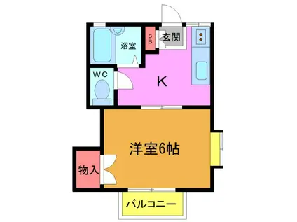 ハイムエストI(1K/1階)の間取り写真