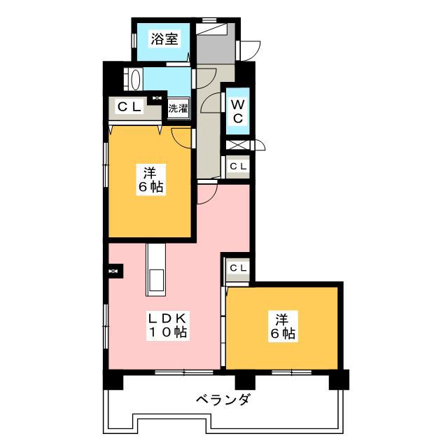 ロイヤルハイツワコーII(2LDK/4階)の間取り写真