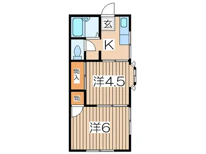 プチメゾンベルテ(2K/1階)の間取り写真