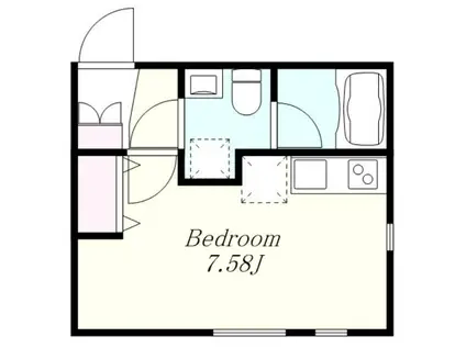 STRIPES 不動前(1K/4階)の間取り写真