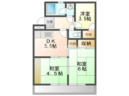 すみれハイツ(3DK/3階)の間取り写真