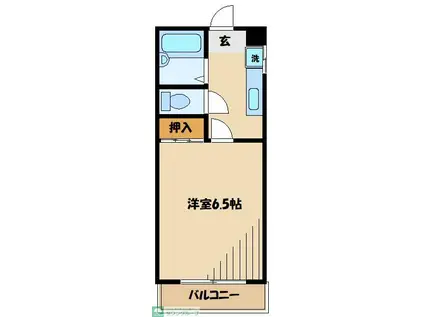 グランドール井上(1K/2階)の間取り写真