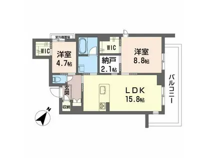 サジタリオ(2SLDK/2階)の間取り写真