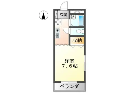 コーポはなみずき(1K/2階)の間取り写真