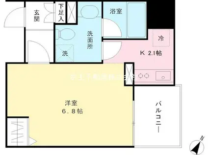 VIALATTEA笹塚(1K/10階)の間取り写真