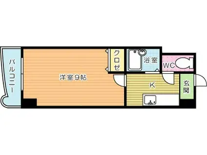 ロイヤルセンチュリー(1K/10階)の間取り写真