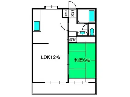 BEEコート大宮III(1LDK/1階)の間取り写真