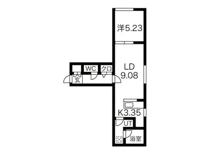 MAURICE(1LDK/3階)の間取り写真