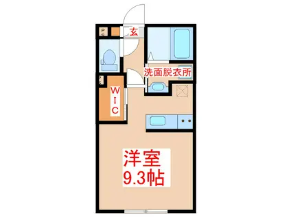 ESPACE(ワンルーム/1階)の間取り写真