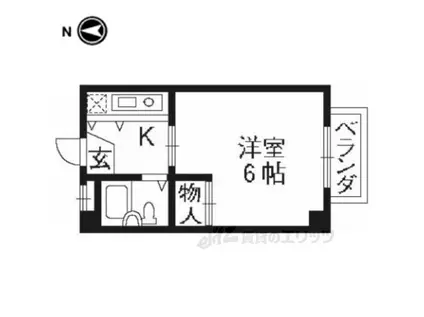 セラヴィ清水五条(1K/3階)の間取り写真