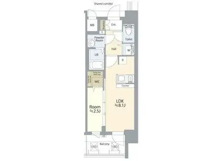 新栄ALTAIER(1LDK/2階)の間取り写真