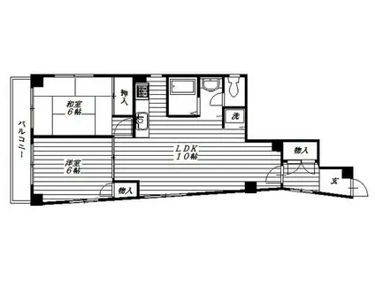 セーコー第2コーポ(2LDK/2階)の間取り写真