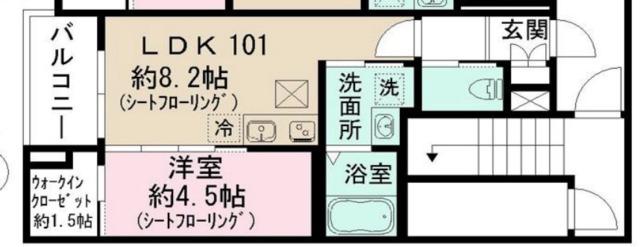 東京都練馬区上石神井南町計画(1LDK/1階)の間取り写真